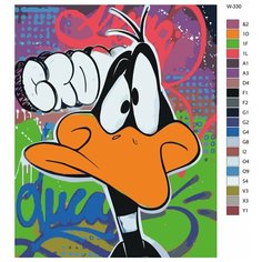 Картина по номерам W-330 "Стрит арт. Даффи Дак" 70x90 Brushes Paints