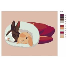 Картина по номерам V-376 "Кролик - символ года", 70x90 см Brushes Paints