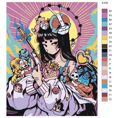 Картина по номерам X-235 "Девушка с маской" 80x100 Brushes Paints