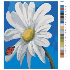 Картина по номерам W-66 "Божья коровка и ромашка" 70x90 Brushes Paints