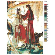 Картина по номерам X-689 "Аниме - Благословение небожителей. Чэн xуа и Лянь Се" 70x110 Brushes Paints