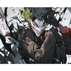 Картина по номерам ЖПН "Джокер Joker: В стиле аниме", Раскраска 40x50 см, Фильмы