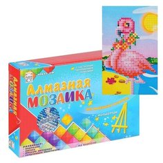 Алмазная мозаика "Красивый фламинго" (11 цветов) Рыжий кот