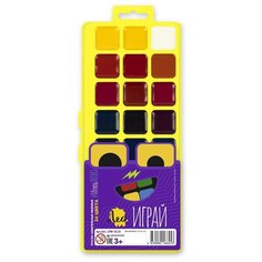 Краски акварель "Лео" "Играй" без кисти LPW-0124 24 цв. .