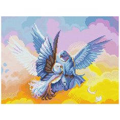 Алмазная мозаика Ah5519 Голуби 30х40 Алмазное хобби