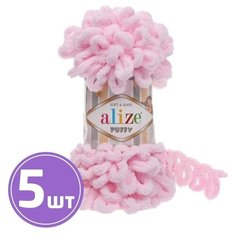Пряжа Alize Puffy (31 детский розовый), 5 шт. по 100 г, Alize