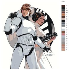 Картина по номерам Z-436 "Звездные войны" 40x50 Brushes Paints