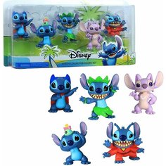 Фигурка Набор фигурок Лило и Стич 8 см Lilo и Stitch, 5 шт. Disney