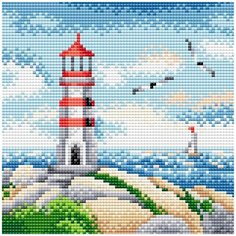 Алмазная мозаика "Полет над морем", 20x20, см, Brilliart