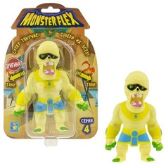 1TOY Антистрессовая игрушка Monster Flex 4-я серия "мумия", Монстр Флекс , фигурка тянущаяся 15см
