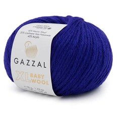 Пряжа GAZZAL Baby Wool XL, 40 % мериносовая шерсть, 20 % кашемир, 40 % акрил, 50 г, 100 м, 5 шт., 802 тёмно-синий