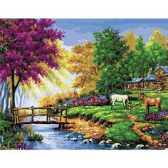 Картина по номерам Рассвет в деревне 40х50 см Hobby Home
