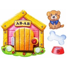 Развивающая игра из фетра на липучках SMILE DECOR "Домик собачки"