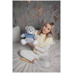 Мягкая Игрушка Медведь в Футболке Синей 50 см, Плюшевый Медведь Yuma Toys