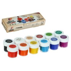 Луч Гуашь 12 цветов х 20 мл «Школа творчества»