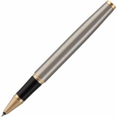 Parker Ручка роллер Parker IM Core Brushed Metal GT T321, серебряный корпус из латуни, матовый лак, чёрные чернила