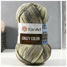 Пряжа "Crazy color" 25% шерсть, 75% акрил 260м/100гр (15999)./В упаковке шт: 1 Yarn Art