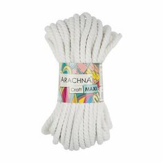 Пряжа ARACHNA Craft Maxi 75% хлопок, 25% фибра 3 шт. х 268 г 15.24 м цв. №02 белый (Craft Maxi-№02 белый)