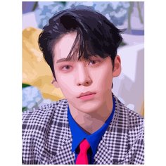 Картина по номерам на холсте Музыка KPOP Ateez Юнхо - 6066 В 30x40