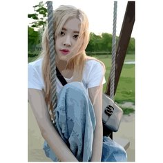 Картина по номерам на холсте BLACKPINK Kpop Rose - 967 40X60