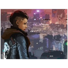 Картина по номерам на холсте настольная игра Cyberpunk Red - 6888 Г 30x40