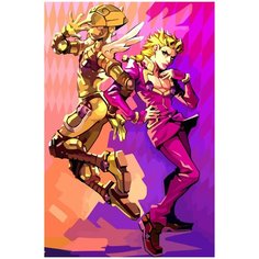 Картина по номерам на холсте аниме jojo джоджо - 2378 40X60