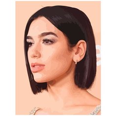 Картина по номерам на холсте музыка Dua Lipa - 6797 В 30x40