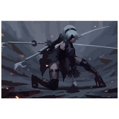 Картина по номерам на холсте игра Nier Automata 5851