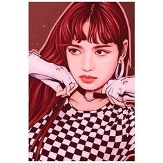 Картина по номерам на холсте Музыка KPOP Blackpink Lisa - 6079 В 60x40