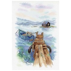 Набор для вышивания "Утро на причале", 25x18 см, Aquarelle