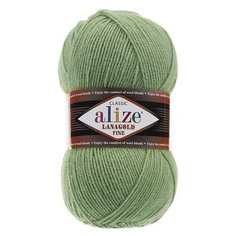 Пряжа Alize Lanagold Fine (Ализе Ланаголд Файн) - 5 мотков, 180 серебряная сосна, 49% шерсть, 51% акрил 390м/100г