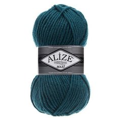 Пряжа Alize Superlana Maxi (Ализе Суперлана Макси) - 1 моток 212 петроль 75% акрил, 25% шерсть 100м/100г