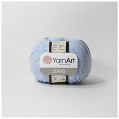Пряжа YarnArt Jeans (Джинс) - 2 мотка Цвет: 75 светло-голубой 55% хлопок, 56% полиакрил 50г 160м