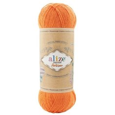Пряжа Alize Superwash Artisan (Ализе Супервош Артизан) - 2 мотка, Оранжевый (336), 75% шерсть супервош, 25% полиамид, 420м/100г