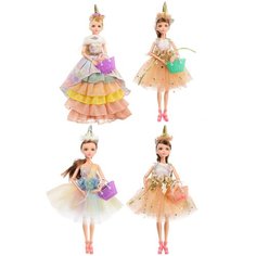 Игроленд Кукла в наряде единорога шарнирная, 29 см, ABS, PVC, 22х36х6см