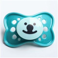 Соска-пустышка ортодонтическая, силикон, от 0 мес, цвет бирюзовый (1 шт.) Pro Market