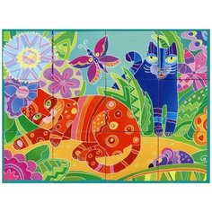 Умные кубики в поддончике. 12 штук. Сказочные котики АЙРИС пресс