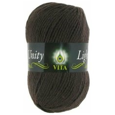 Пряжа Unity Light (Vita), цвет: 6203 Темный шоколад, компл. из 5шт. по 100 гр, состав: 48%шерсть, 52%акрил, длина нити 200 м.