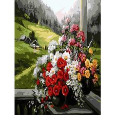 Картина по номерам Букет на окне 40х50 см Hobby Home