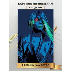 Картина по номерам Портрет девушки неон / portrait of girl neon холст на подрамнике 40*60