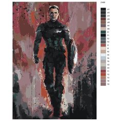 Картина по номерам Z-606 "Крис Эванс - Капитан Америка" 50х70 Brushes Paints
