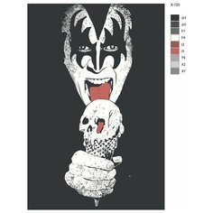 Картина по номерам X-720 "Рок-группа Kiss" 40х60 Brushes Paints