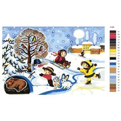 Картина по номерам Y-300 "Зимнее веселье. Новый год" 60x90 Brushes Paints