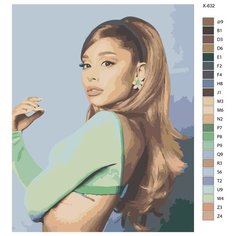 Картина по номерам X-632 "Певица Ariana Grande (Ариана Гранде)" 40х50 Brushes Paints