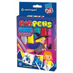 Фломастеры воздушные Centropen "AirPens Magic", 4 цвета, 2 поглотителя, картонная упаковка 615490604