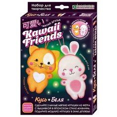 Клеvер Набор для ишитья игрушки Каваии-Френдз Кусь+Беля, АФ 38-314 желтый/белый 40 г 1.5 см 14 см 21.5 см Клевер