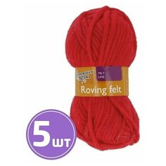 Пряжа Семеновская пряжа Roving felt (213), кармин 5 шт. по 50 г