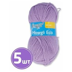 Пряжа Семеновская пряжа Mowgli Eco (123), светло-сиреневый 5 шт. по 50 г