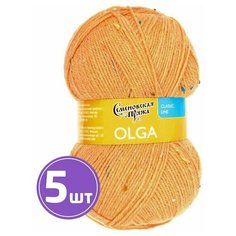 Пряжа Семеновская пряжа Olga (5499), абрикос-радуга 5 шт. по 100 г