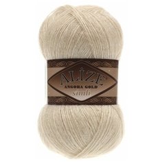 Пряжа Alize ANGORA GOLD SIMLI 67 молочный беж. Упаковка - 5 мотков